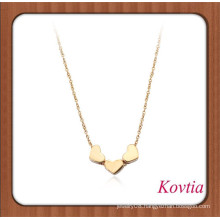 Fashion zinc alloy three heart statement necklace dog accessories